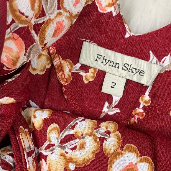 Flynn Skye red floral wide-leg jumpsuit - Picture 3 of 7